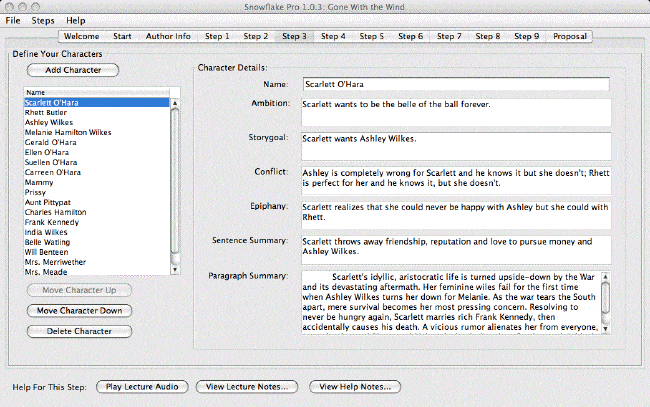 Snowflake Pro 2 - Understanding your Characters